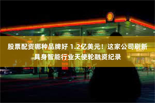股票配资哪种品牌好 1.2亿美元！这家公司刷新具身智能行业天使轮融资纪录