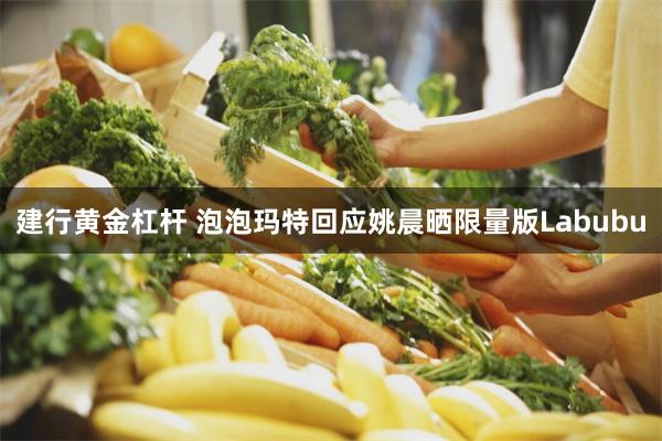 建行黄金杠杆 泡泡玛特回应姚晨晒限量版Labubu
